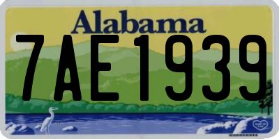 AL license plate 7AE1939