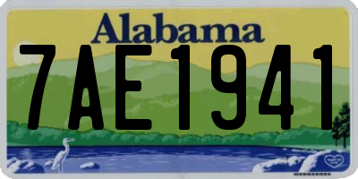 AL license plate 7AE1941