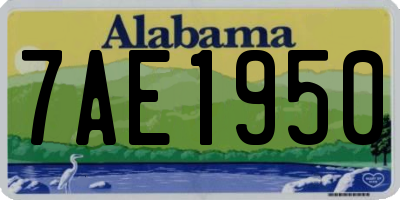 AL license plate 7AE1950