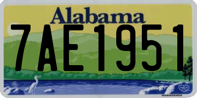 AL license plate 7AE1951