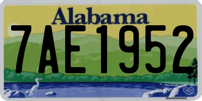 AL license plate 7AE1952