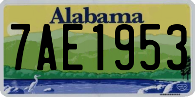 AL license plate 7AE1953