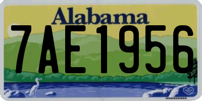 AL license plate 7AE1956