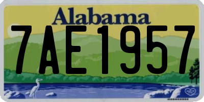 AL license plate 7AE1957