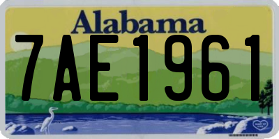 AL license plate 7AE1961