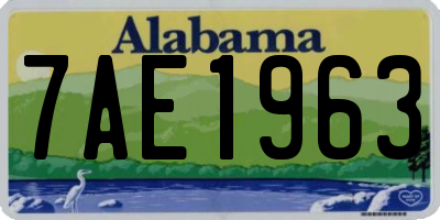 AL license plate 7AE1963