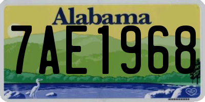 AL license plate 7AE1968