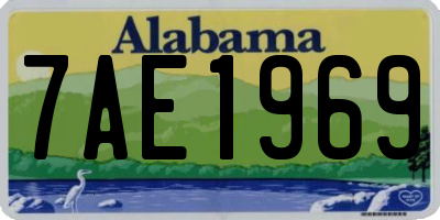 AL license plate 7AE1969