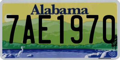 AL license plate 7AE1970