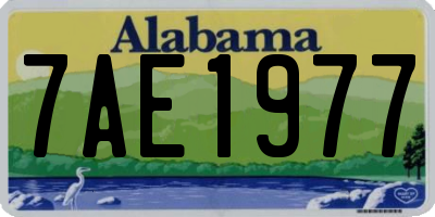 AL license plate 7AE1977