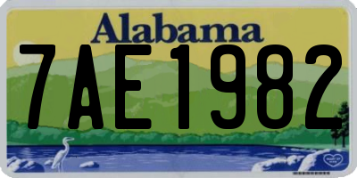 AL license plate 7AE1982