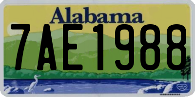 AL license plate 7AE1988