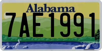 AL license plate 7AE1991