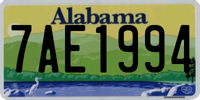 AL license plate 7AE1994