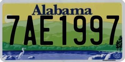 AL license plate 7AE1997