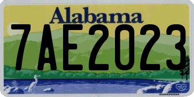 AL license plate 7AE2023