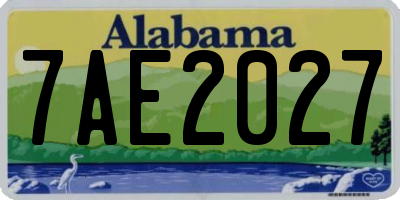 AL license plate 7AE2027