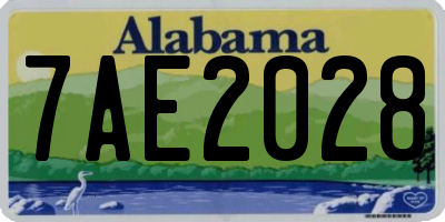 AL license plate 7AE2028