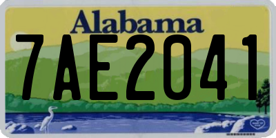 AL license plate 7AE2041