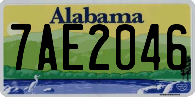 AL license plate 7AE2046