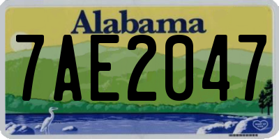 AL license plate 7AE2047