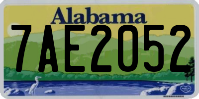 AL license plate 7AE2052