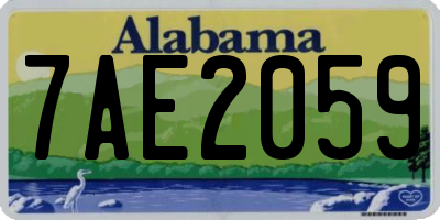 AL license plate 7AE2059