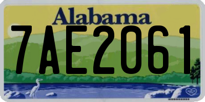 AL license plate 7AE2061