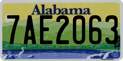 AL license plate 7AE2063