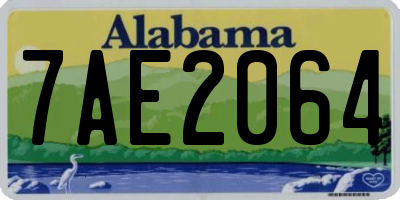 AL license plate 7AE2064