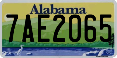 AL license plate 7AE2065