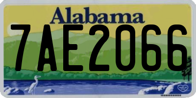 AL license plate 7AE2066