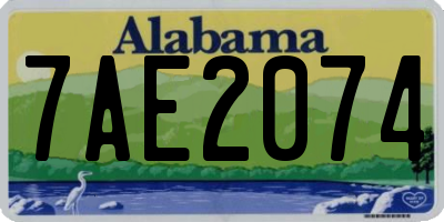 AL license plate 7AE2074
