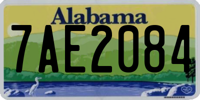 AL license plate 7AE2084