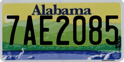 AL license plate 7AE2085