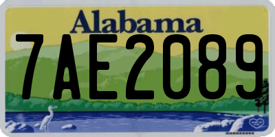 AL license plate 7AE2089