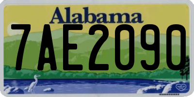 AL license plate 7AE2090