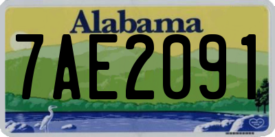 AL license plate 7AE2091