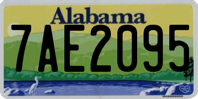 AL license plate 7AE2095