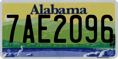 AL license plate 7AE2096