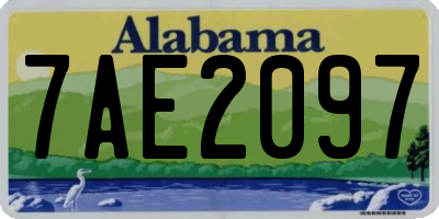 AL license plate 7AE2097