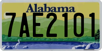 AL license plate 7AE2101
