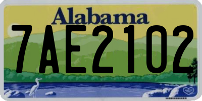 AL license plate 7AE2102
