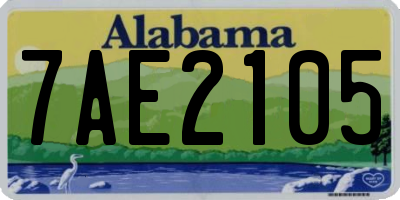 AL license plate 7AE2105