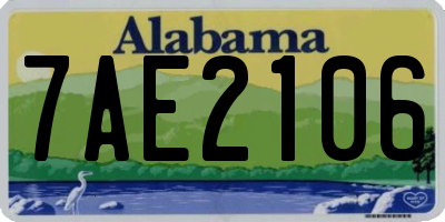 AL license plate 7AE2106