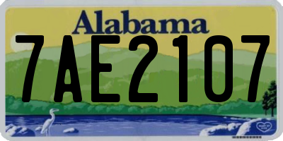 AL license plate 7AE2107
