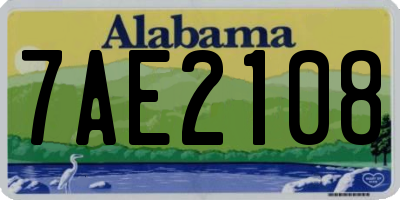 AL license plate 7AE2108