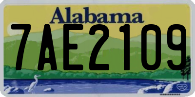 AL license plate 7AE2109