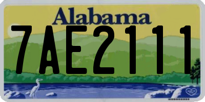 AL license plate 7AE2111