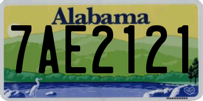 AL license plate 7AE2121